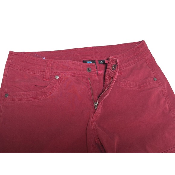 Kuhl Vintage Patina Dye Cargo Red Roll Up Hiking Pants Women's Size 8 Regular - Picture 2 of 14